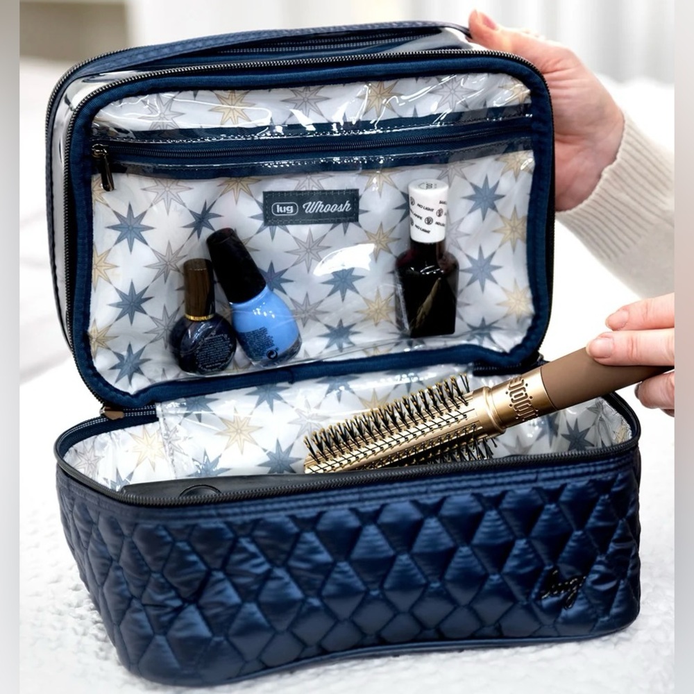 Whoosh Quilted Clear Top Cosmetic Case. Black. NWT - Picture 8 of 10